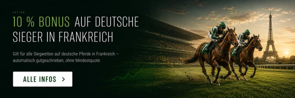 Aktion: 10 % Bonus auf deutsche Sieger in Frankreich